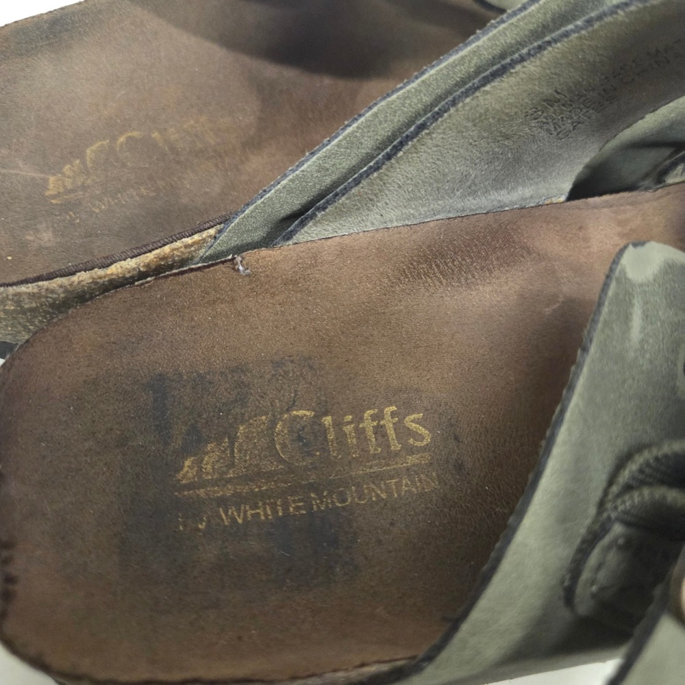 Cliffs by White Mountain Olive Green Braided Toe Loop Sandals Womens 8M - Picture 3 of 7